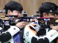 '박하준 주역, 한국 사격팀 남자 10m 공기소총 단체전에서 동메달 획득… 개인전 결선에 박하준·신민기 진출… 기사의 썸네일